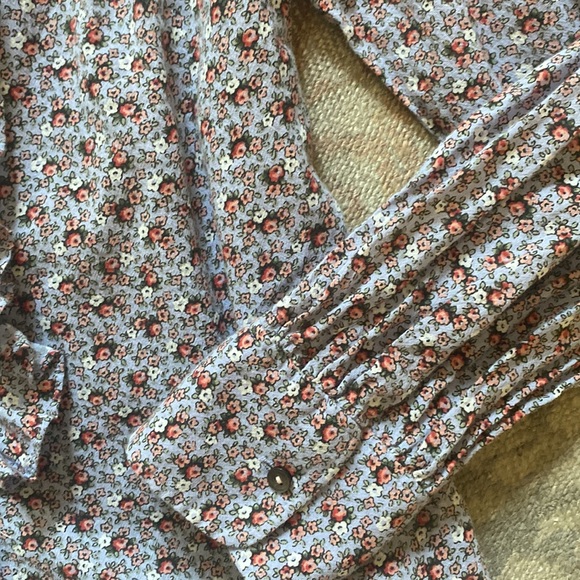 Rebecca Taylor La Vie Floral Ruffle Cotton Blouse - Picture 7 of 10